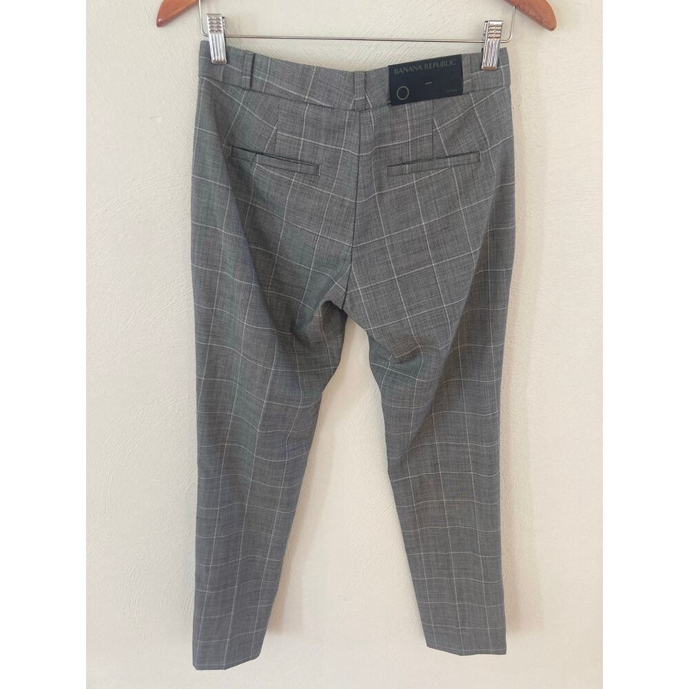 NWT Banana Republic Ryan Straight Pant Gray Glen Plaid Workwear Office 0 - Picture 7 of 7